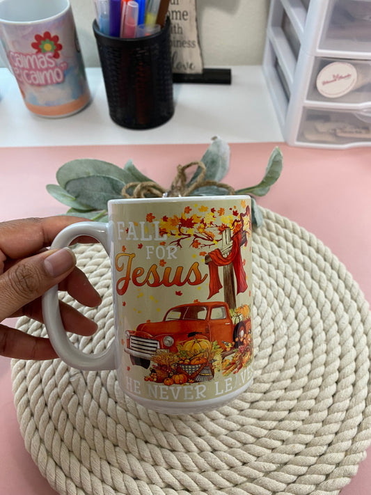 Fall for Jesus ceramic Mug 15oz