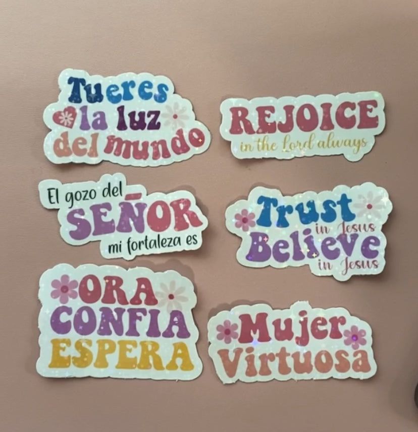 Stickers Biblicos Holograficos (paquete de 6)